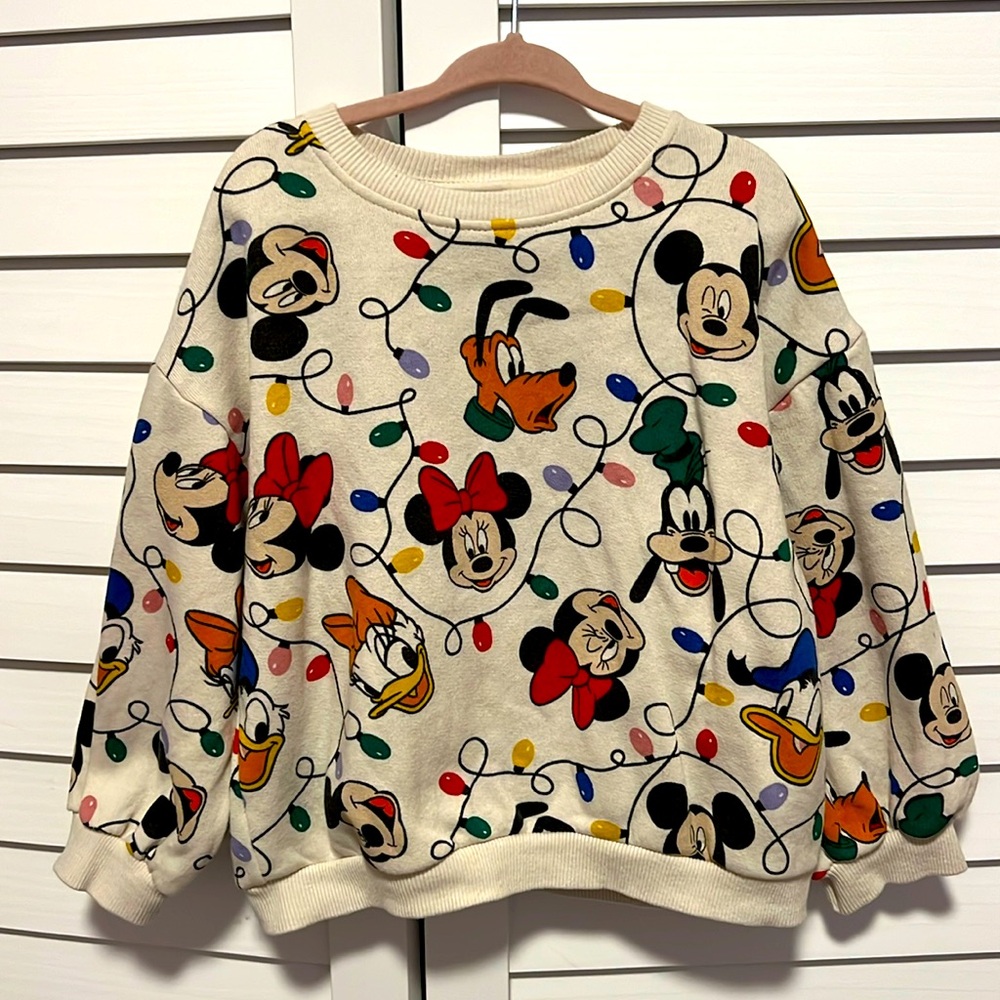 Zara Christmas Disney Sweatshirt size 4-5T